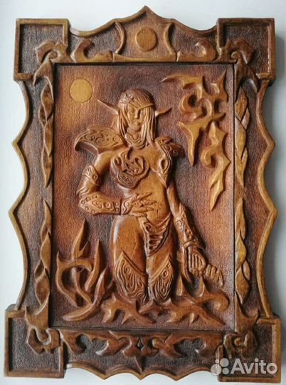 Барельеф из дерева 40 см 29,5 см