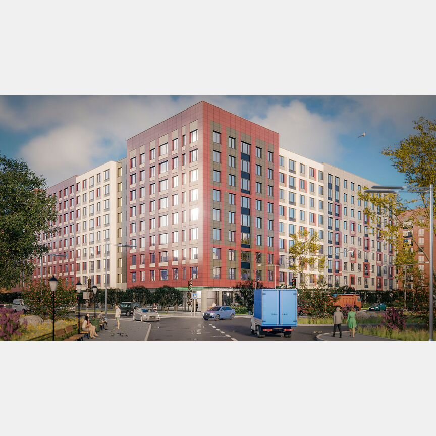 2-к. квартира, 61,2 м², 9/9 эт.