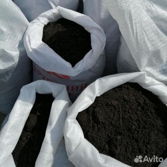 Навоз, торф, чернозем рассыпчатый, 1/20м3, мешками
