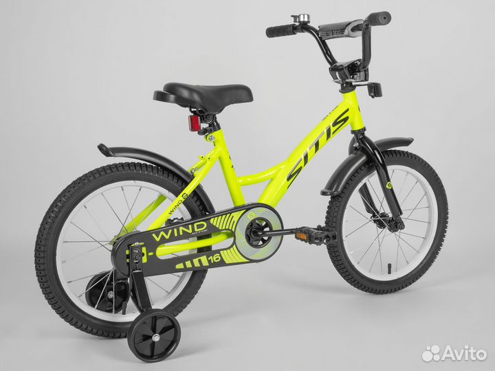 Велосипед sitis wind 16 (2023) Green-Black Soc29