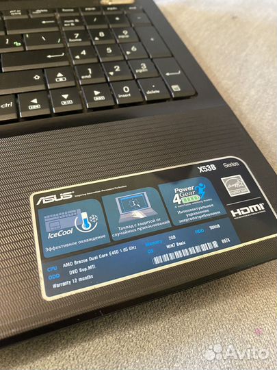 Ноутбук asus X53B