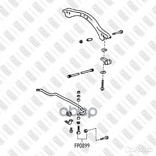 FP0899 тяга стабилизатора переднего Toyota Lan
