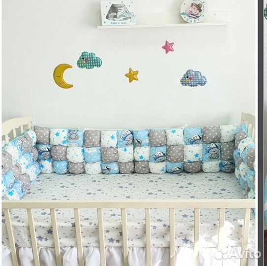 Бортики в кроватку новые