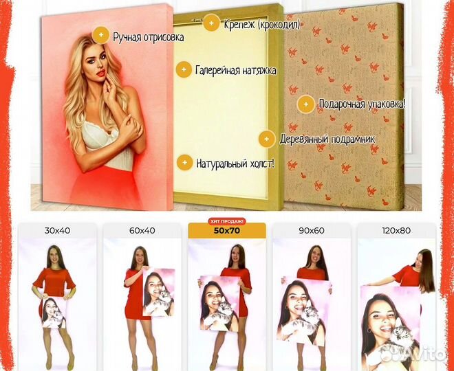 Портрет на холсте по фотографии