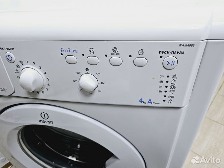 Узкая стиральная машина Indesit 4кг/33см (Окт139)