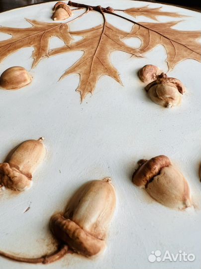 Ботанический барельеф / панно из гипса / картина