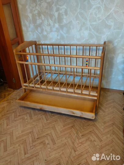 Кроватка для новорожденных с ящиком, маятник