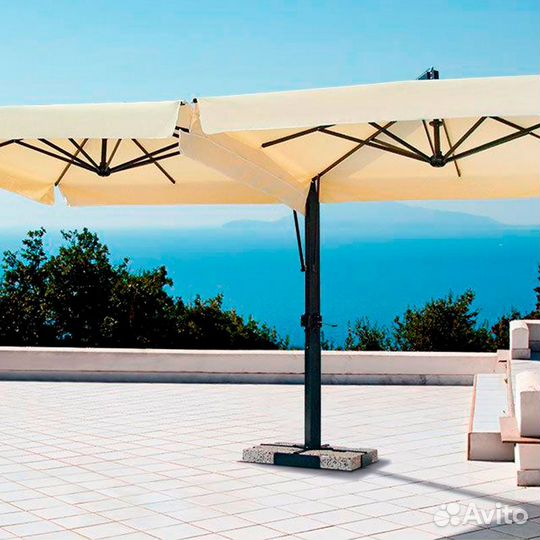 Уличный зонт 2х купольный