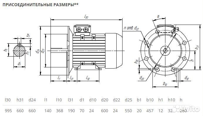 Электродвигатель аир 280S2 (110кВт-3000об) новый