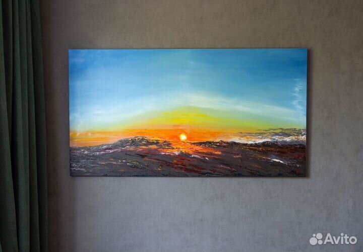 Картина маслом большая на холсте пейзаж