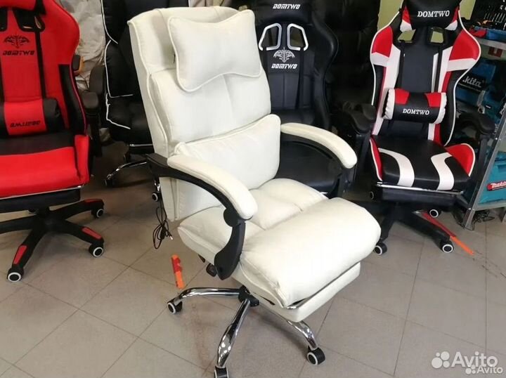 Компьютерное игровое кресло геймерское с массажем