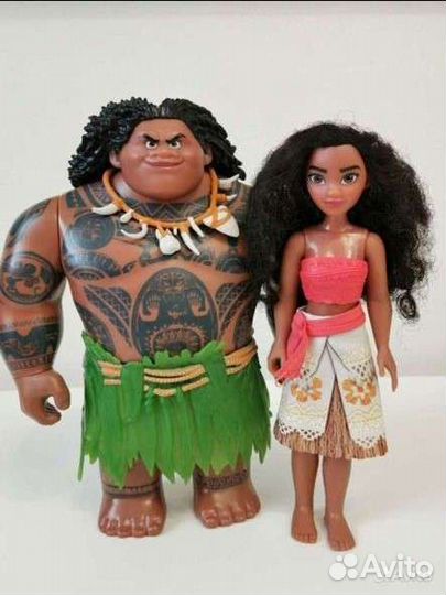 Мауи и Моана парой куклы от Disney