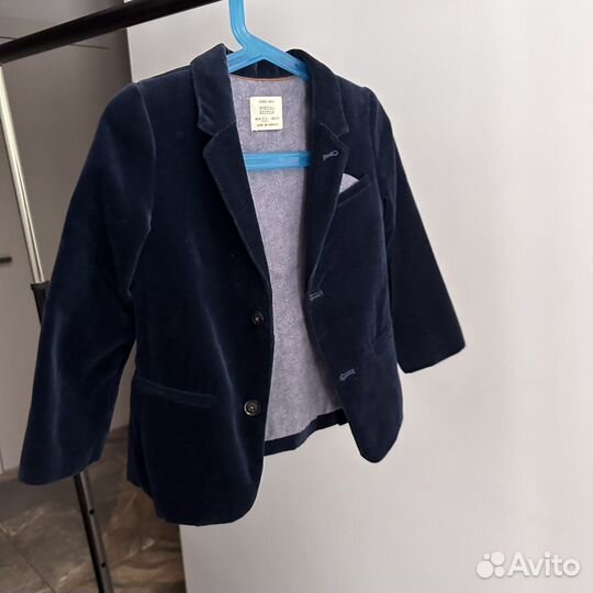 Бархатный детский пиджак zara