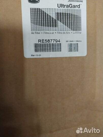 Фильтр john deere RE587794