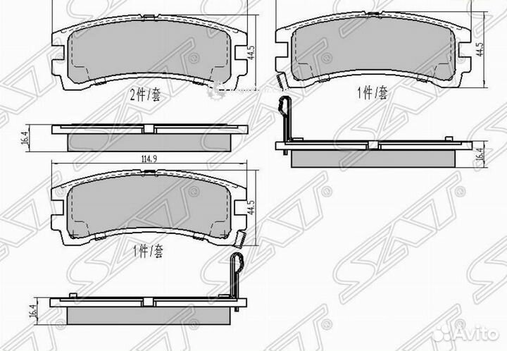 Колодки задние Nissan Terrano WD21 stay060NS002
