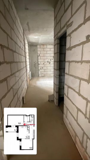 2-к. квартира, 62 м², 4/8 эт.