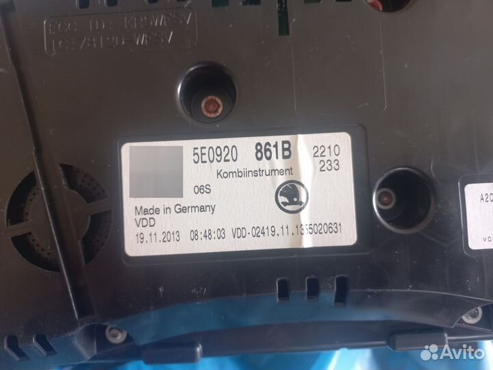 Щиток приборов шкода октавиа а 7