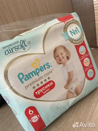 Pampers premium care 6 трусики