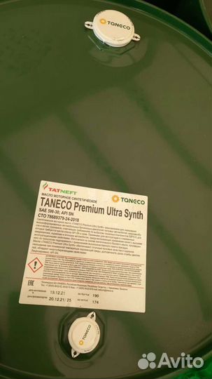 Моторное масло Taneco Premium Ultra 5w30 SN 216л