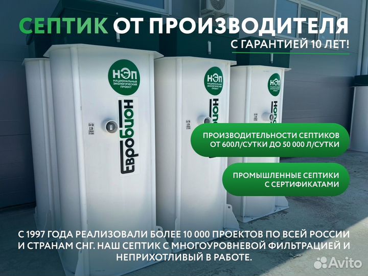 Стация биологической очистки пластиковый для дачи