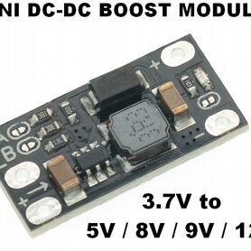 DC-DC повышающий модуль 3.7V to 5V/8V/9V/12V mini