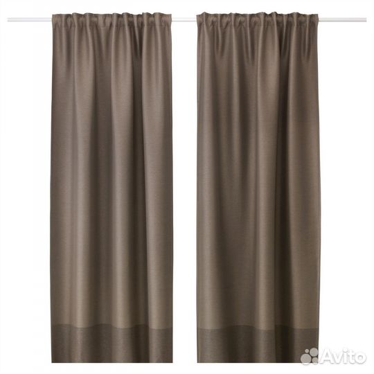 Шторы гардины IKEA marjun марьюн коричневые