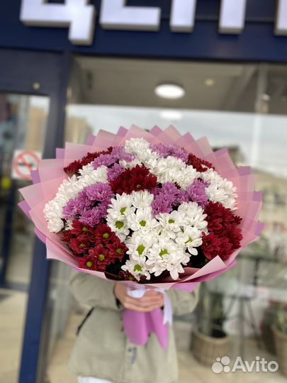 Букет из кустовая хризантема