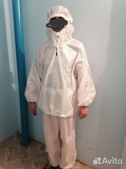 Защитный костюм маскхалат белый