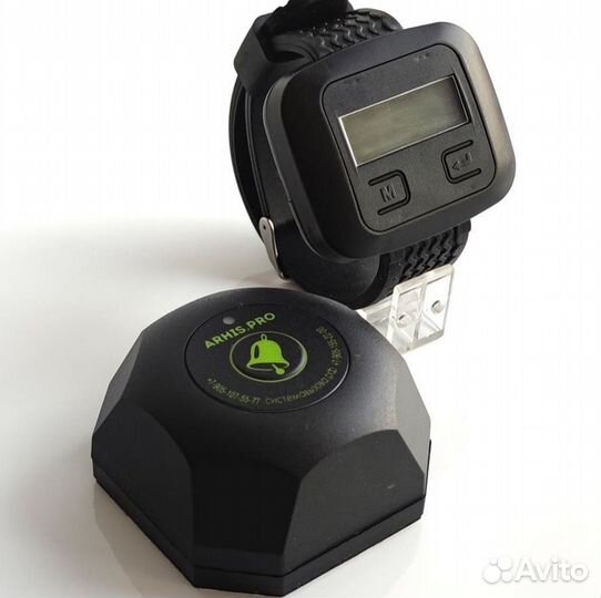 Кнопка вызова персонала официанта Бургер и часы