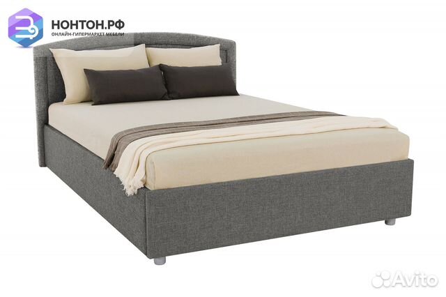 Тахта с овальной спинкой жаккард темно-серый