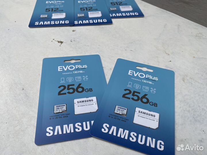 Карта памяти micro sd samsung Evo plus 256gb новые