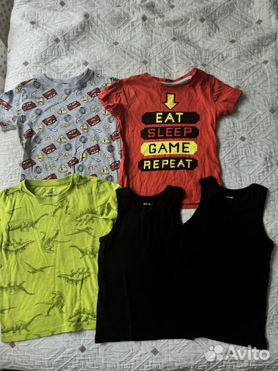 Майки/футболки для мальчика пакетом 104-110