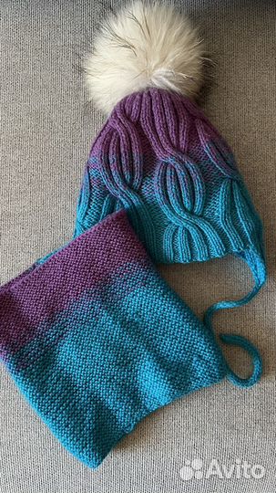 Зимний комплект шапка и снуд