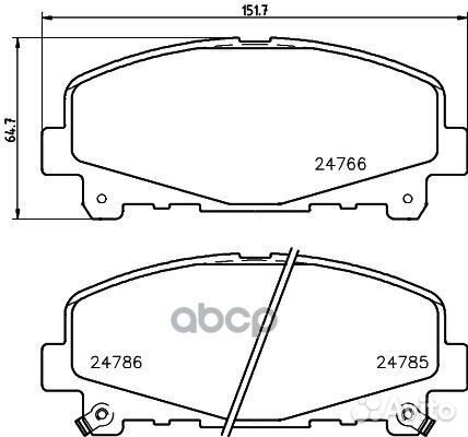 Колодки тормозные передние Accord 8 2.4 45022TL