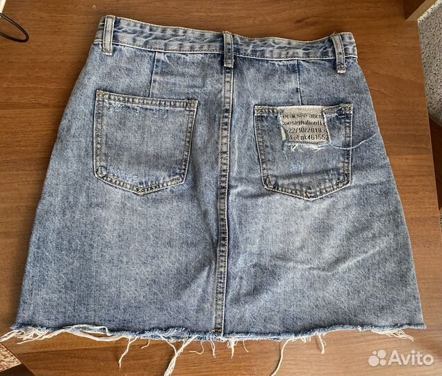 Джинсовая мини юбка