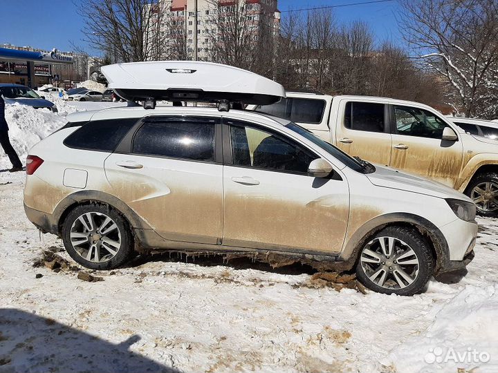 Автобокс для Лада Веста, Broomer 430, Белый глянец