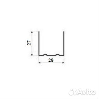 Профиль потолочный пн 28x27x3000 (0,5 мм)