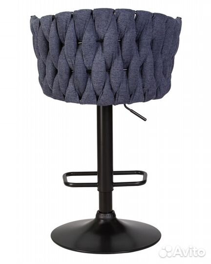 Дизайнерский барный стул moncler синяя ткань
