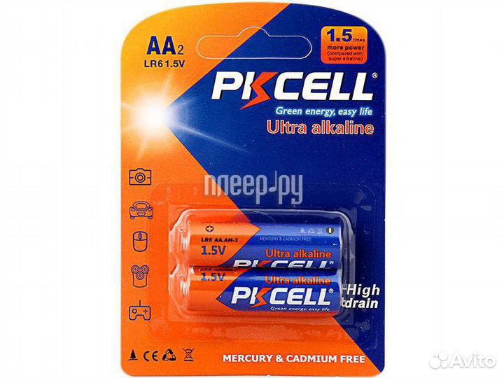 AA - Pkcell LR6-2B 2 штуки