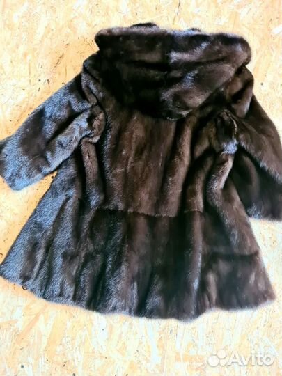 Шуба норковая с капюшоном