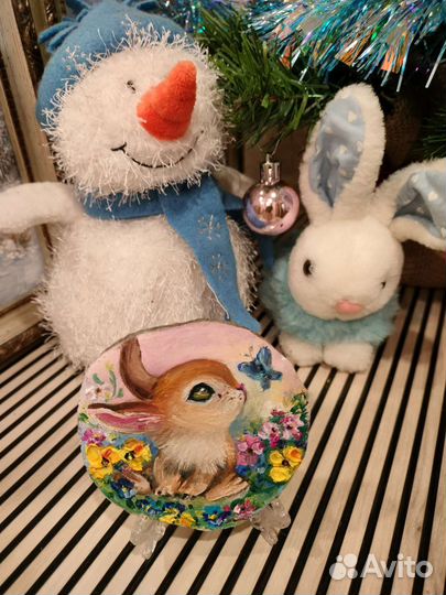 Спил березы. Мини картина маслом