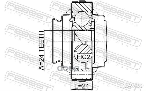 ШРУС внутренний зад прав 1911E87R Febest