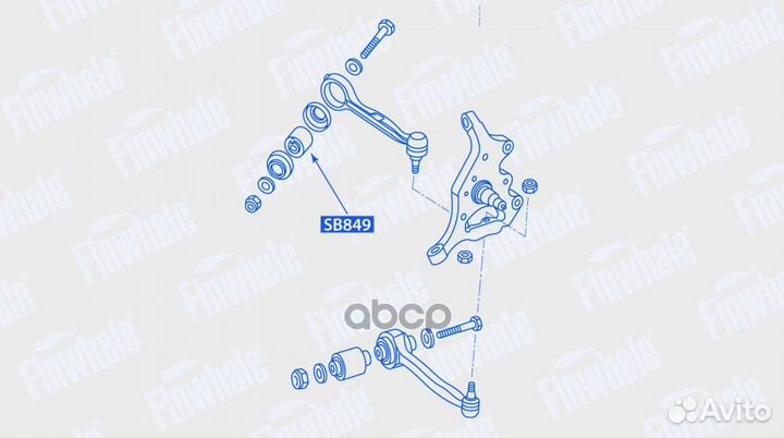 Сайлентблок верхнего рычага передней