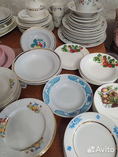Набор тарелок фарфор СССР