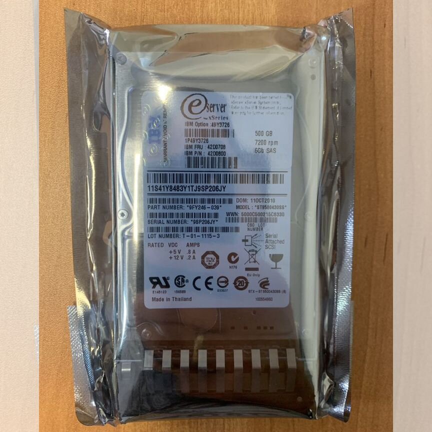 [42D0708] Жесткий Диск Ibm 500gb Sas 6g 2.5 42d0708