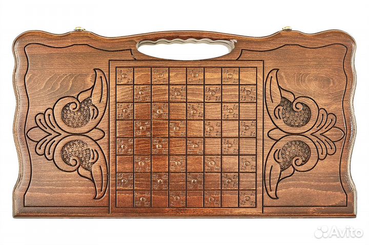 Нарды и шашки резные Георгий Победоносец 50 х 53 см бук Армения 62519