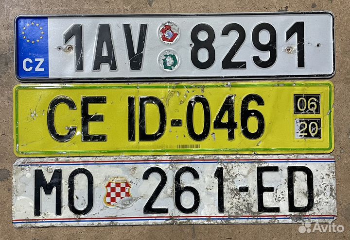 Автомобильные номера Европа