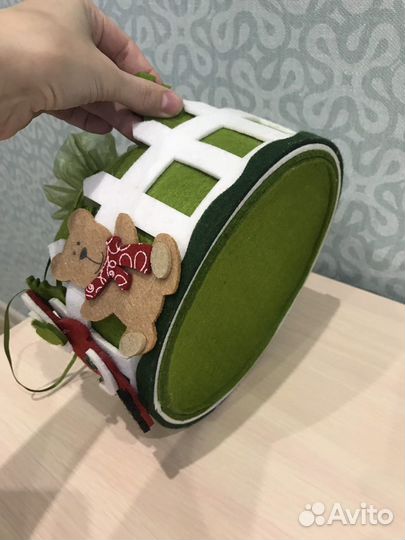 Новогодняя упаковка/коробка/ мешок из фетра