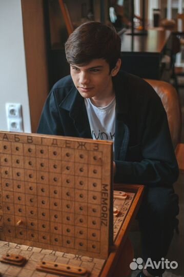 Деревянная игра Морской бой ручная работа