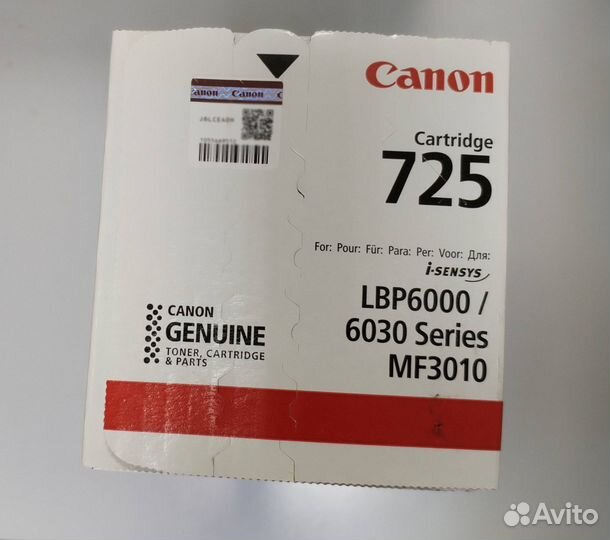 Оригинальный картридж новый Canon 725